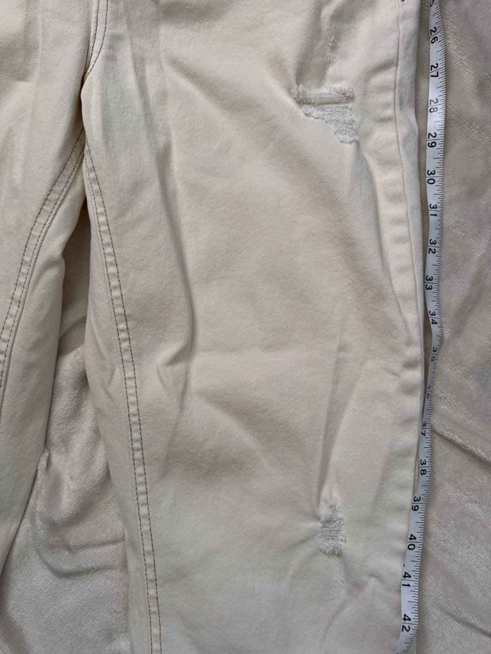 Cream High Rise Jeans - Picture 4 of 6